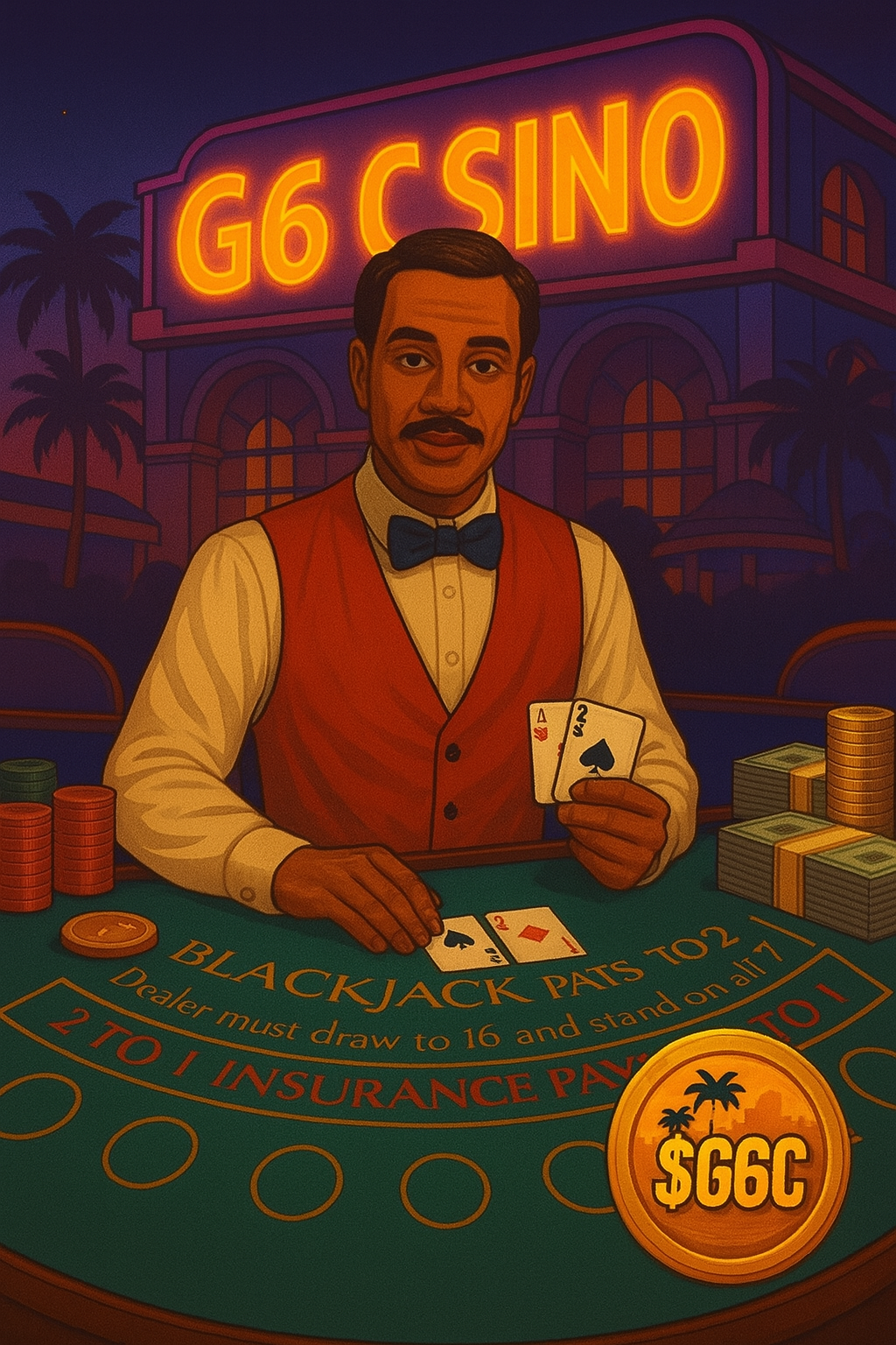 Blackjack Dealer at G6 Casino