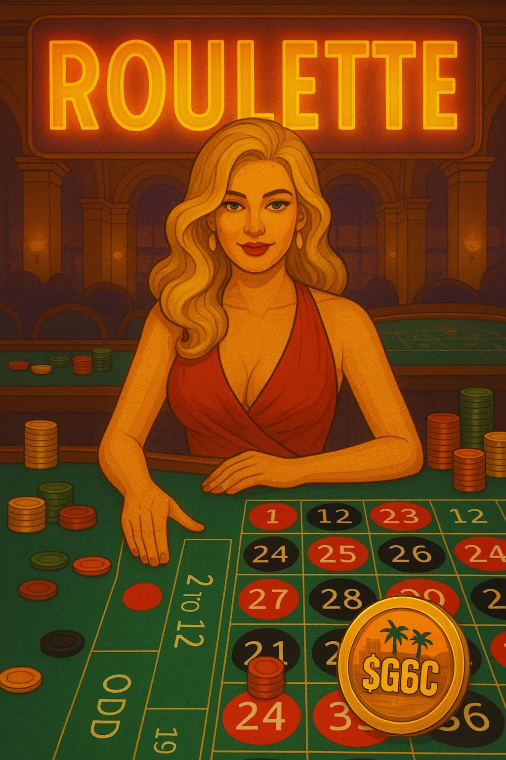 Roulette Dealer at G6 Casino
